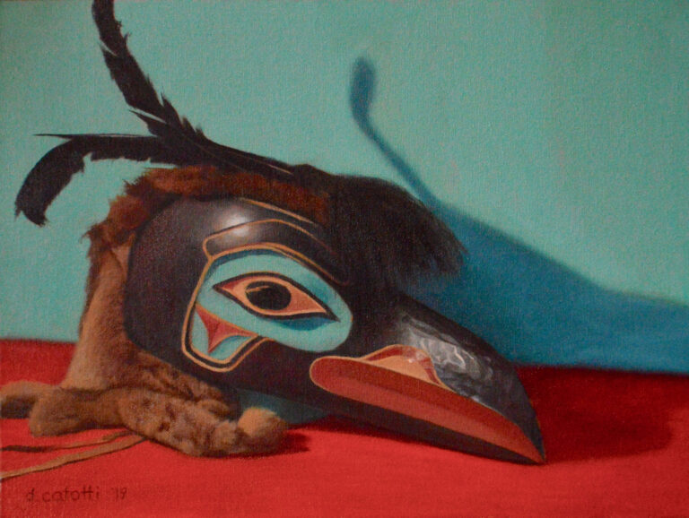 “Tlingit Mask”   oil   12″x16″  2019   $1000