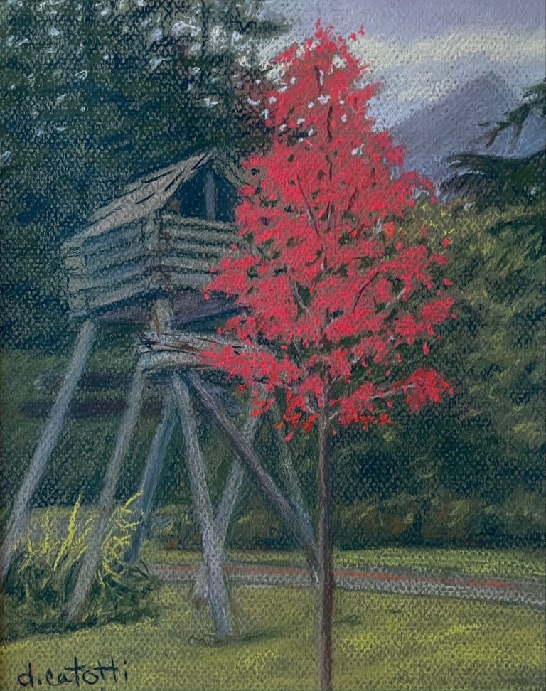 “Transplant in the North” pastel 11″x8″ 2024 $550