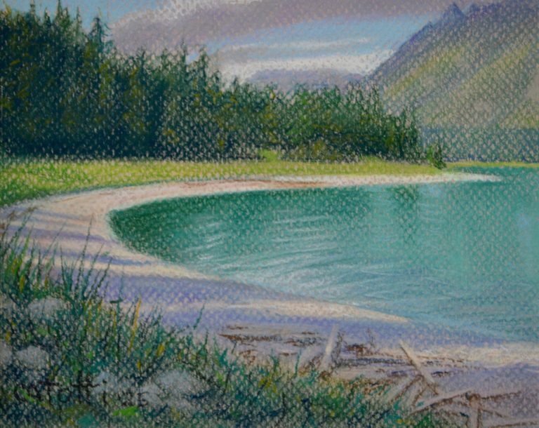 “Towards Lutak” pastel 5″x8″ 2025 $400